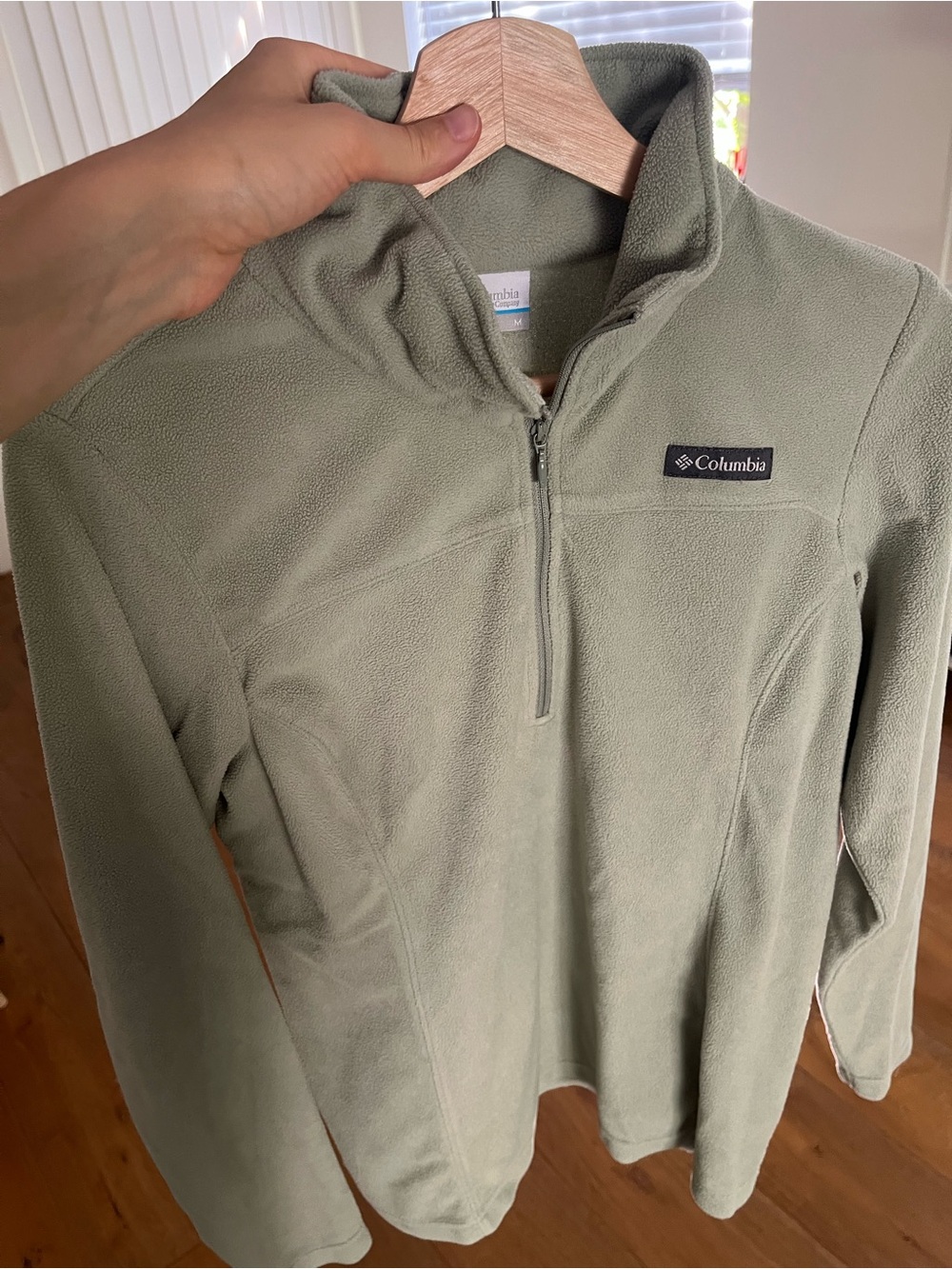 Columbia Sage Green Half-Zip Fleece Pullover